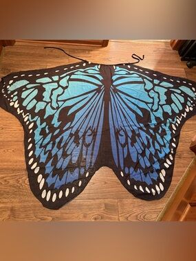 Festival Rave Blue Butterfly Cape